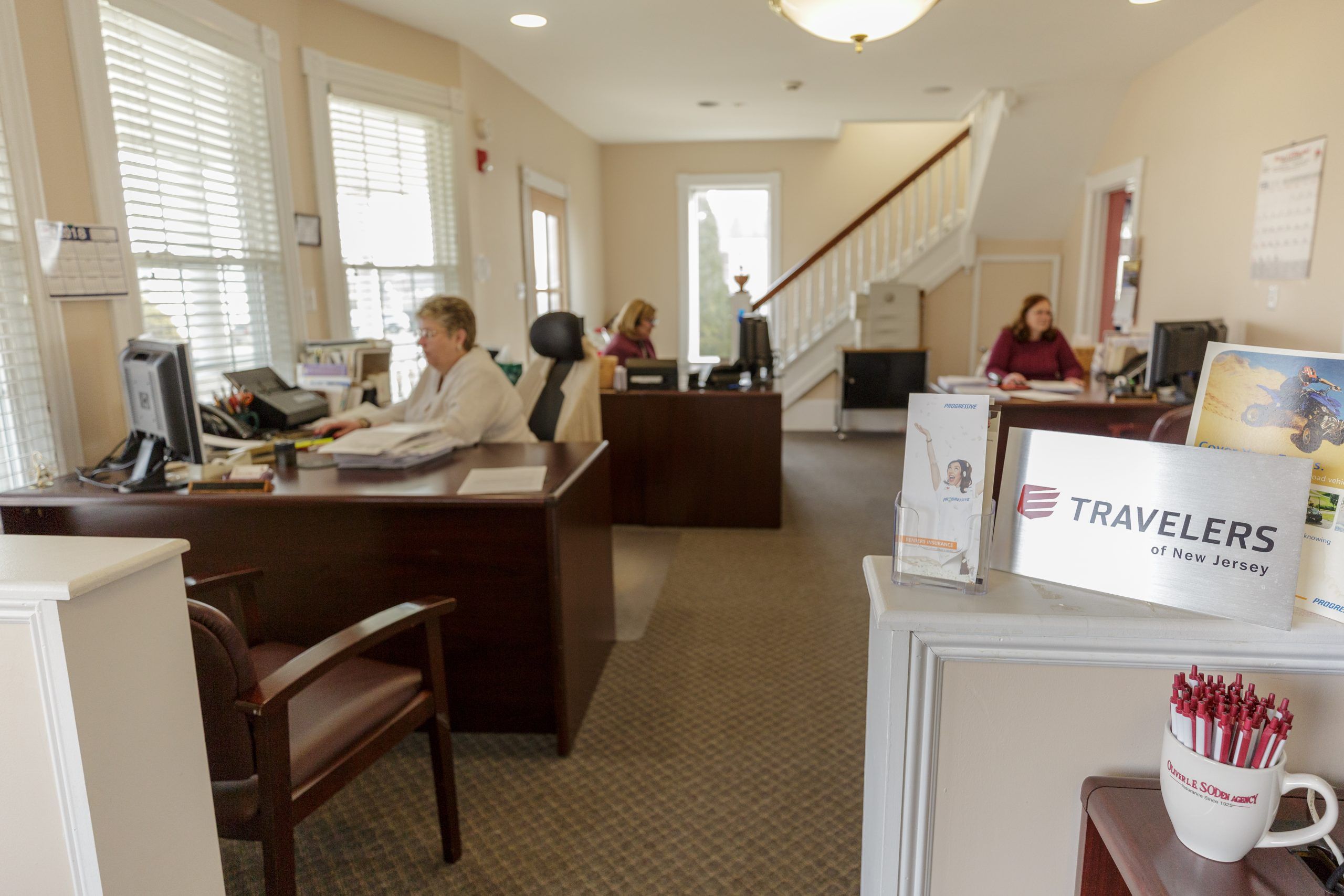 Inside the Jamesburg office, the founder's Victorian home