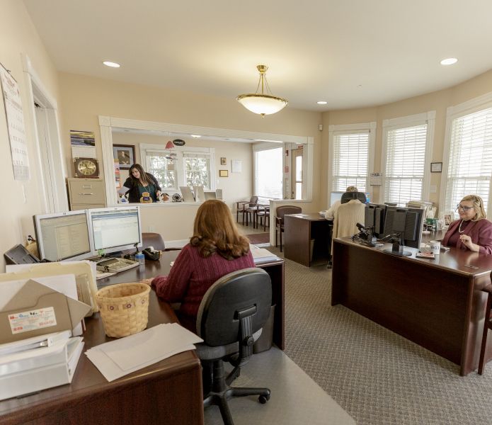 Account managers at work in the Jamesburg office